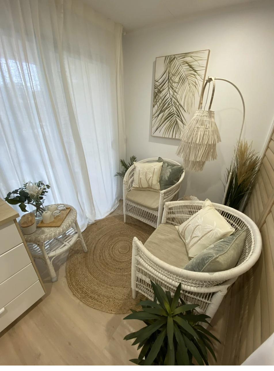 Dr Reece Yeo Consultation Room - Malawi cane chairs in modern boho coastal style